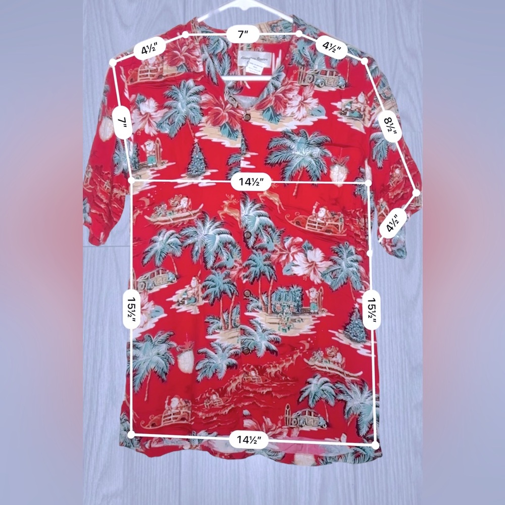 HAWAIIAN RESERVE COLLECTION Men’s Hawaiian Christmas Casual Button Down Shirt - Picture 4 of 6